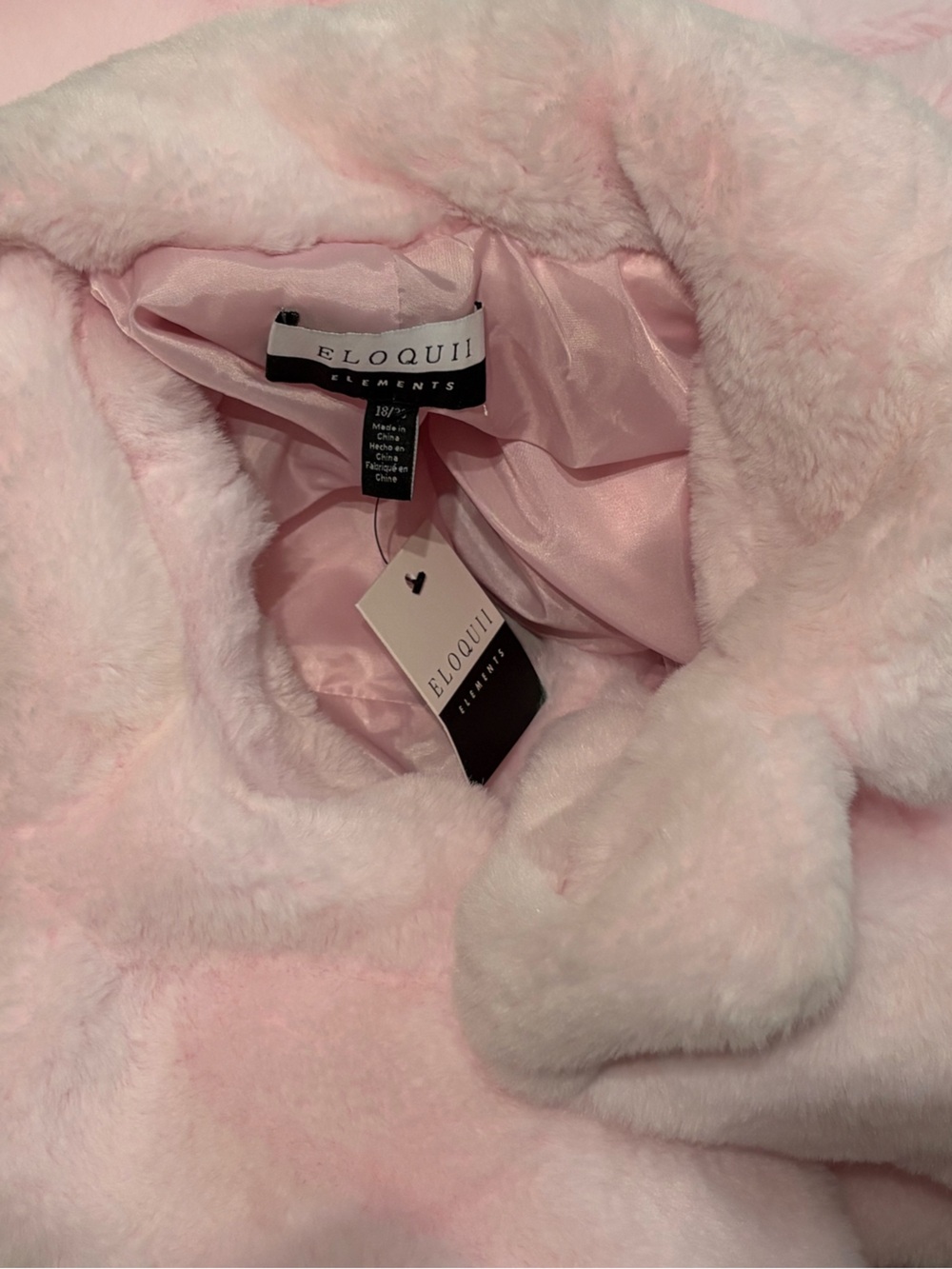 Eloquii Pale Pink Faux Fur Throw